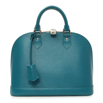 Exclusive Louis Vuitton Teal Epi Alma PM — Front View