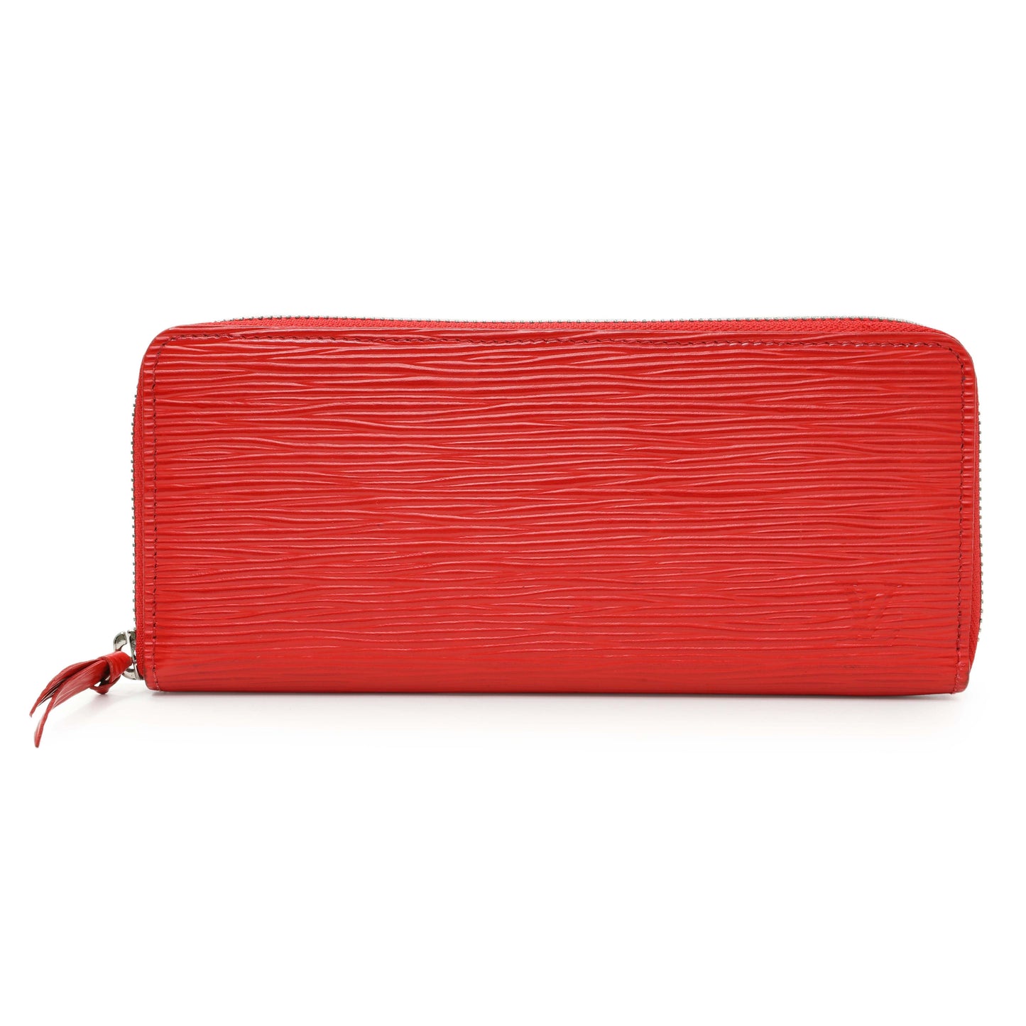 Exclusive Louis Vuitton Red Epi Clemence Wallet — Front View