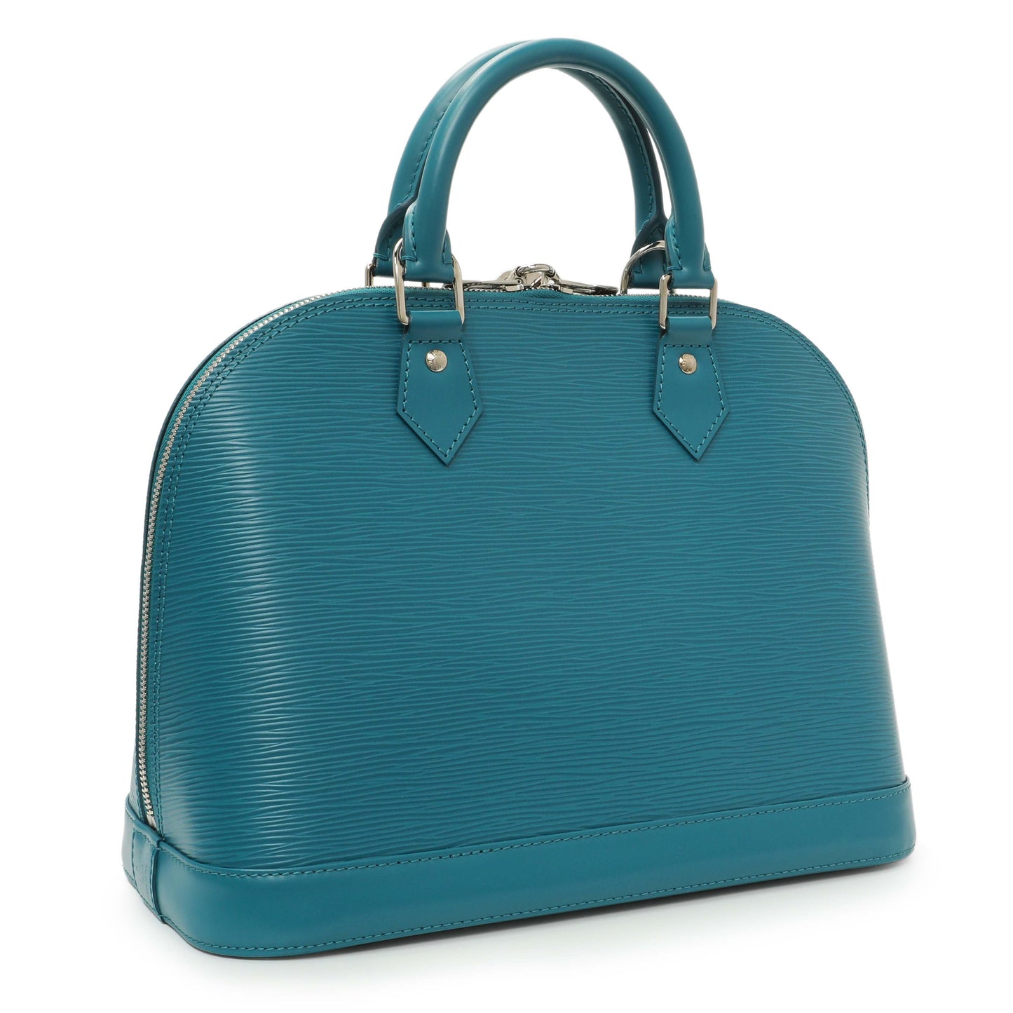 Exclusive Louis Vuitton Teal Epi Alma PM — Side View