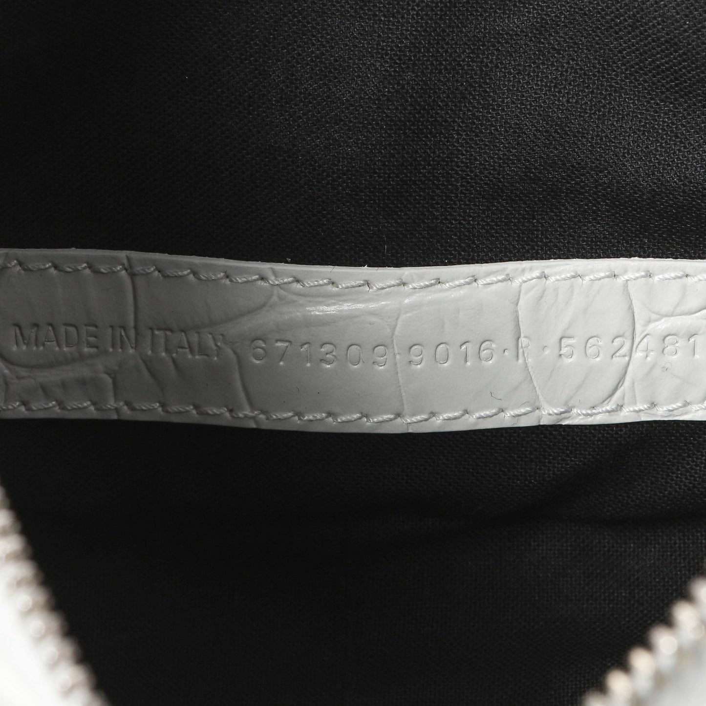 Exclusive Balenciaga White Crocodile Embossed Calfskin Le Cagole Shoulder Bag XS — Alternate View 7