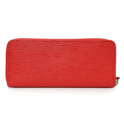Exclusive Louis Vuitton Red Epi Clemence Wallet — Side View