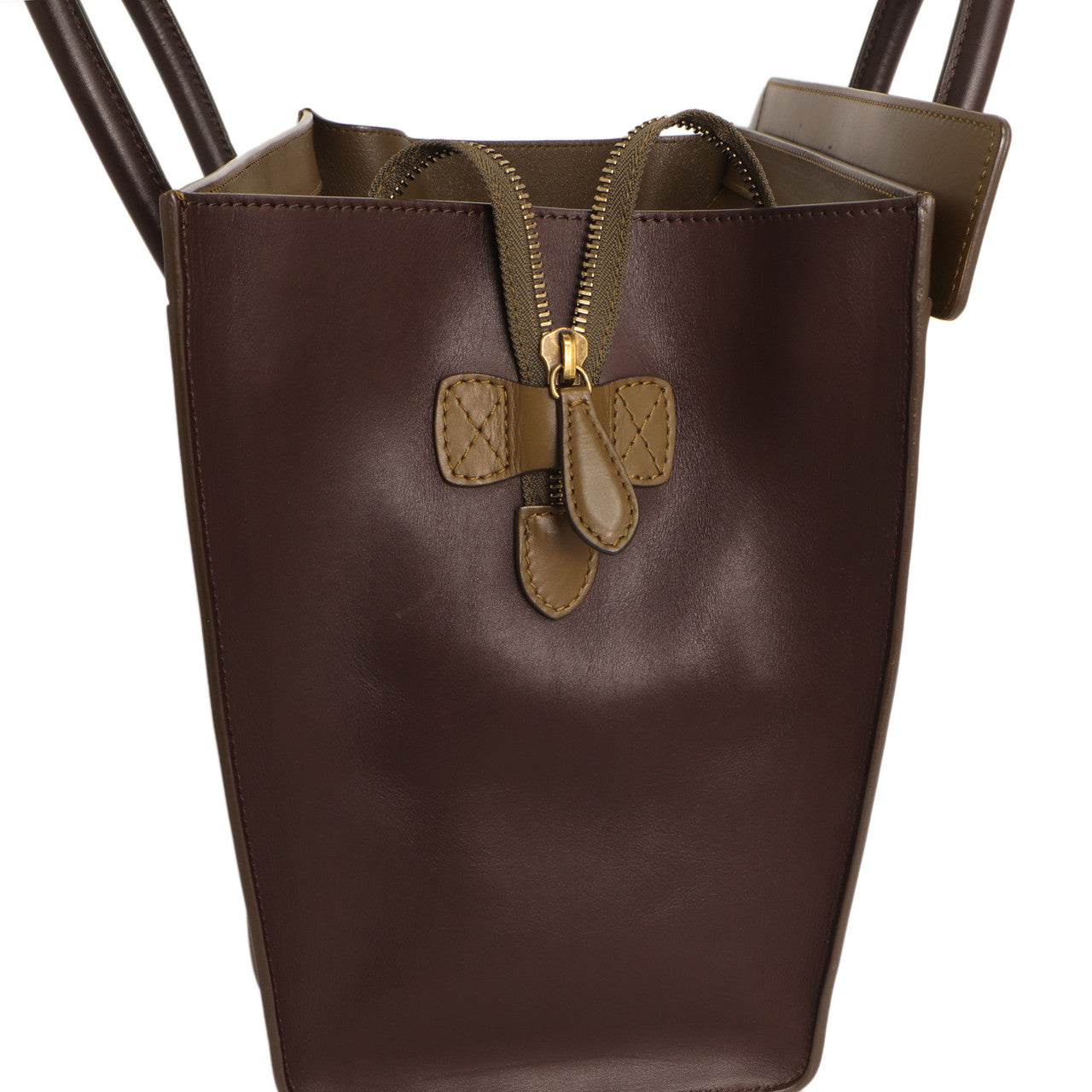 Exclusive Celine Tricolor Smooth Calfskin Mini Luggage Tote — Alternate View 11