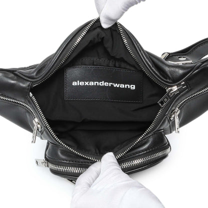 Exclusive Alexander Wang Black Lambskin Attica Belt Bag — Top View