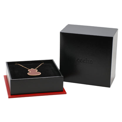 Exclusive Qeelin 18K Rose Gold Red Agate Wulu Pendant Necklace — Detail View