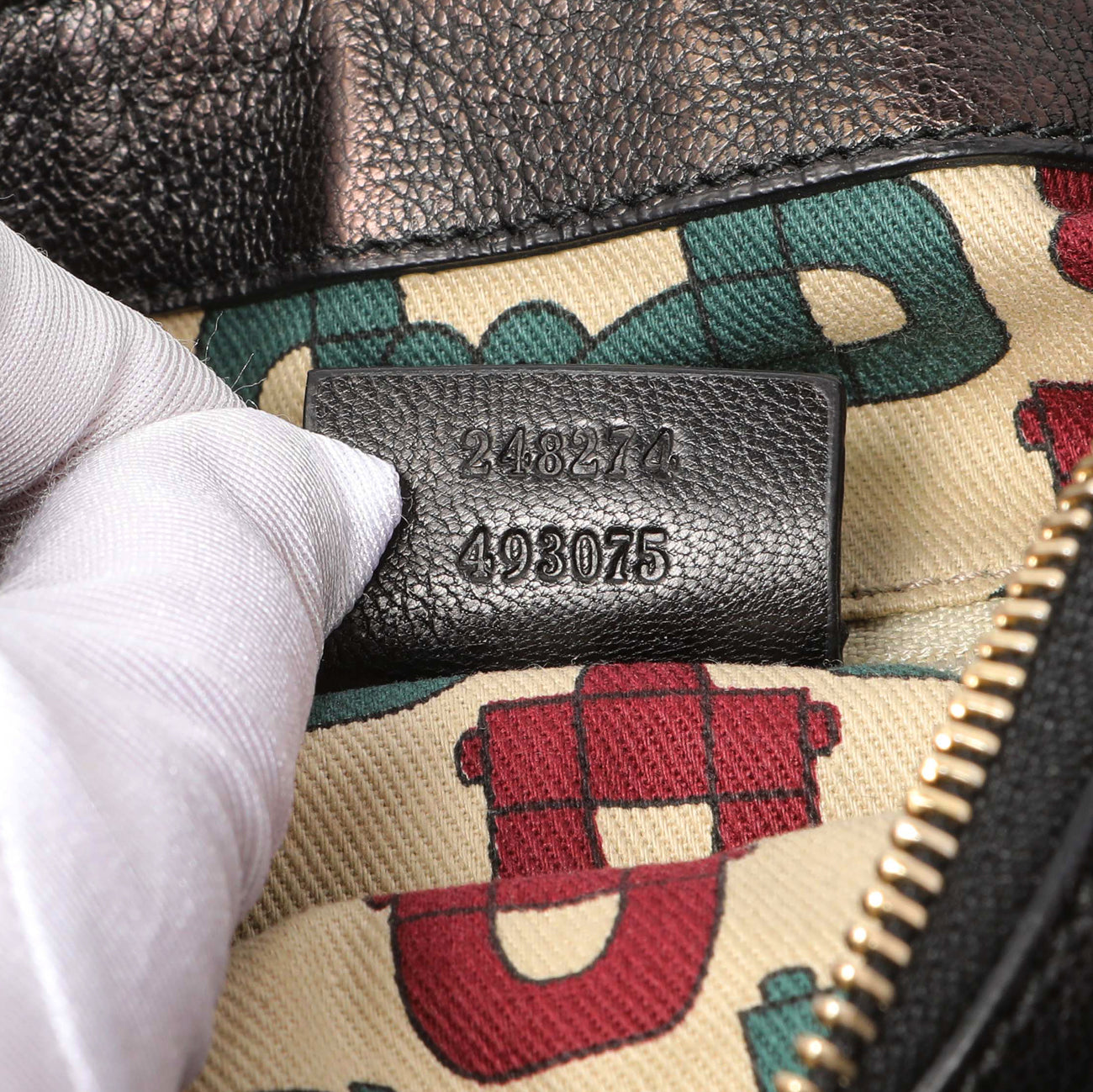 Exclusive Gucci Guccissima Half Moon Bamboo Ring Hobo — Lifestyle View
