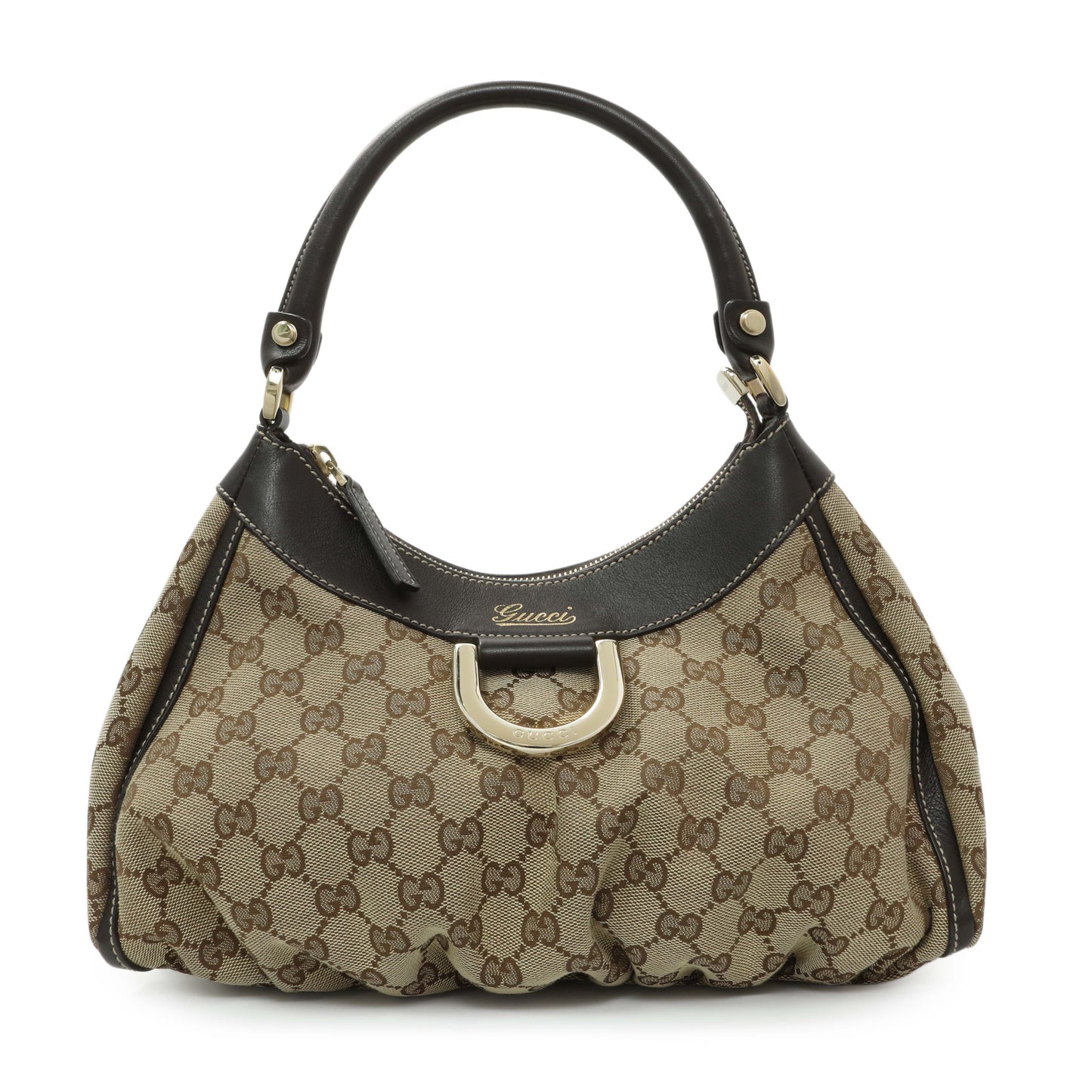 Exclusive Gucci Monogram Abbey D Ring Hobo — Front View