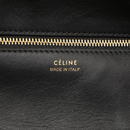 Exclusive Celine Navy Crocodile Embossed Nubuck Calfskin Small Tie Knot Tote — Detail View