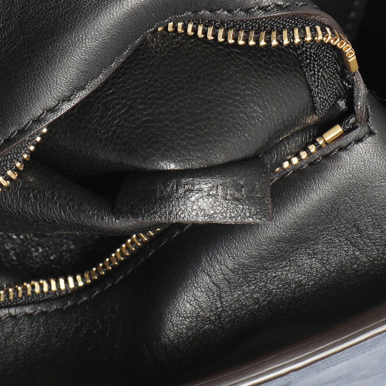 Exclusive Celine Navy Crocodile Embossed Nubuck Calfskin Small Tie Knot Tote — Lifestyle View