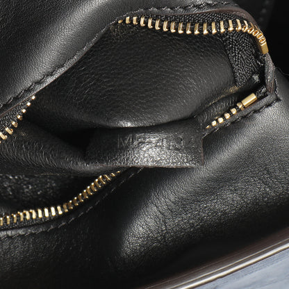 Exclusive Celine Navy Crocodile Embossed Nubuck Calfskin Small Tie Knot Tote — Lifestyle View