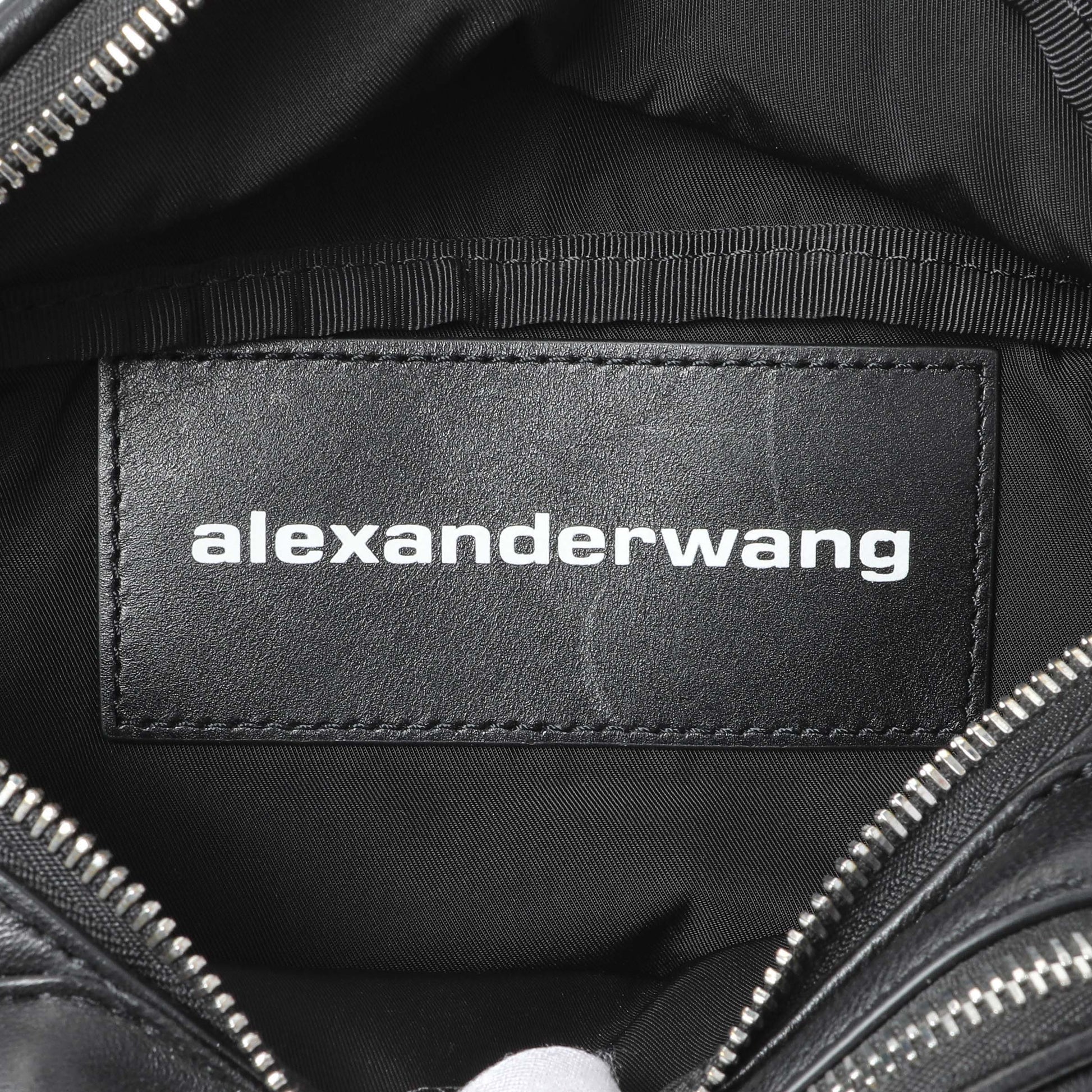Exclusive Alexander Wang Black Lambskin Attica Belt Bag — Detail View