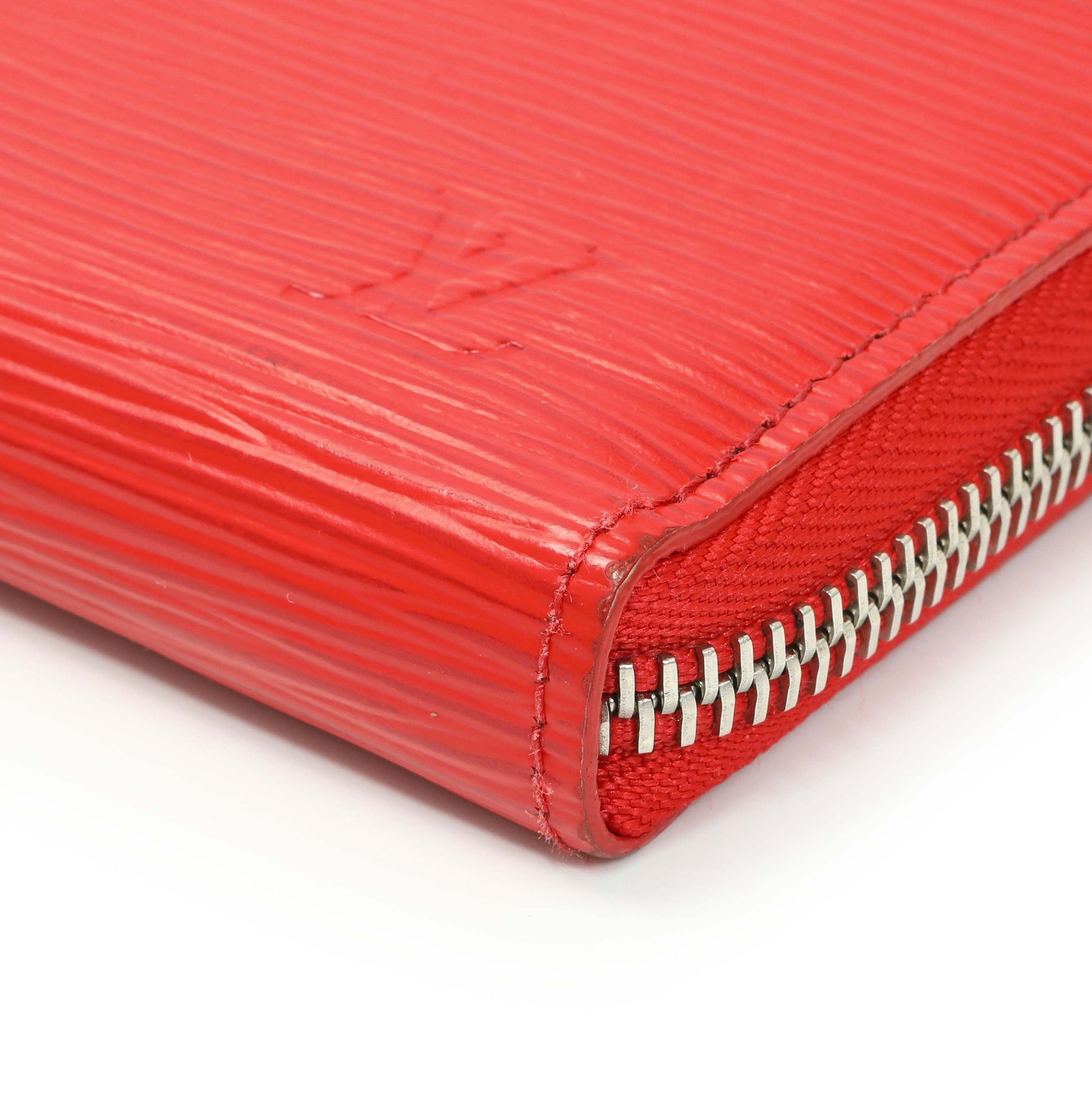 Exclusive Louis Vuitton Red Epi Clemence Wallet — Top View