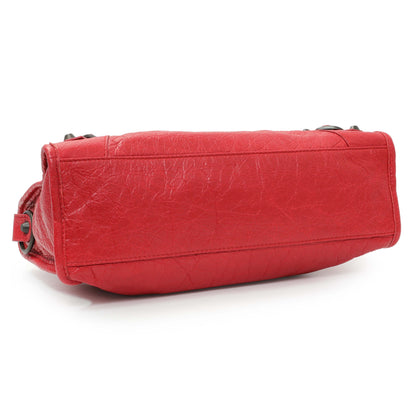 Exclusive Balenciaga Red Agneau Classic Hardware S City — Back View