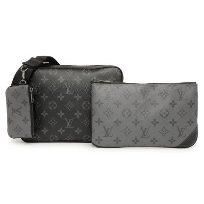 Exclusive Louis Vuitton Monogram Eclipse Reverse Trio Messenger — Front View