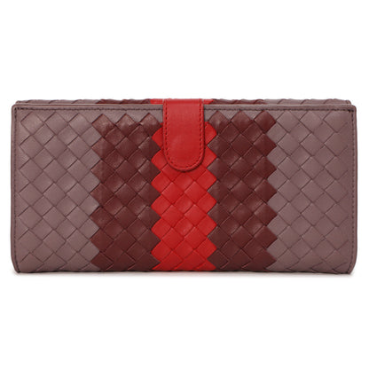 Exclusive Bottega Veneta Tricolor Nappa Intrecciato Continental Wallet — Side View