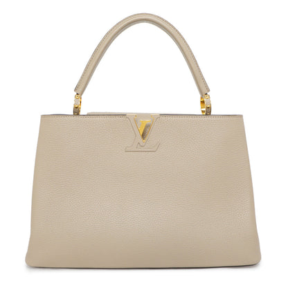 Exclusive Louis Vuitton Galet Taurillon Leather Capucines MM — Front View
