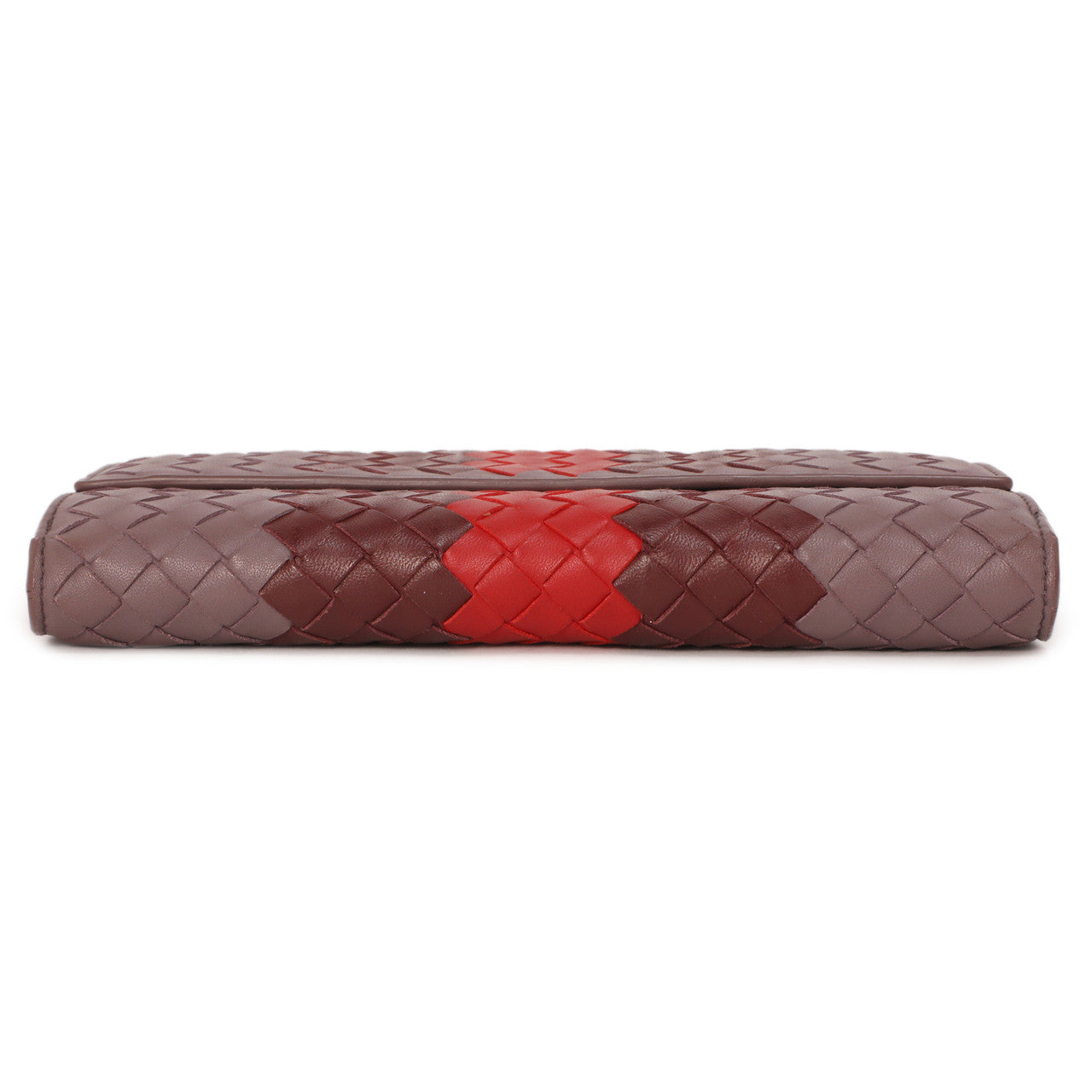 Exclusive Bottega Veneta Tricolor Nappa Intrecciato Continental Wallet — Back View