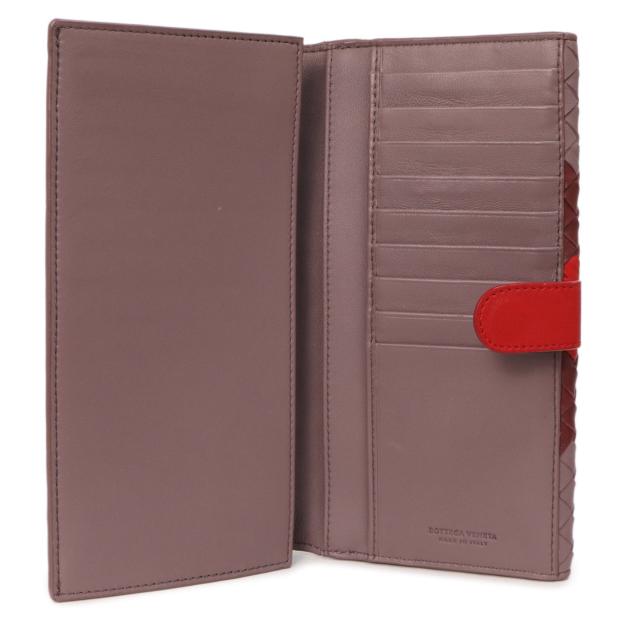 Exclusive Bottega Veneta Tricolor Nappa Intrecciato Continental Wallet — Top View