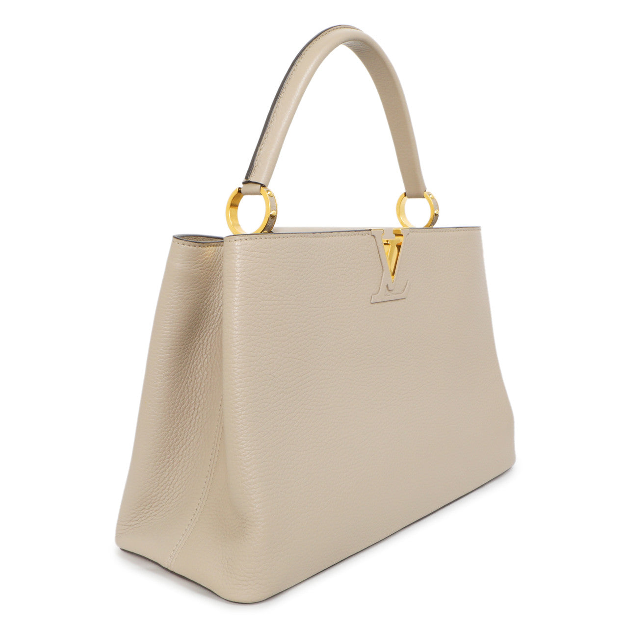 Exclusive Louis Vuitton Galet Taurillon Leather Capucines MM — Back View