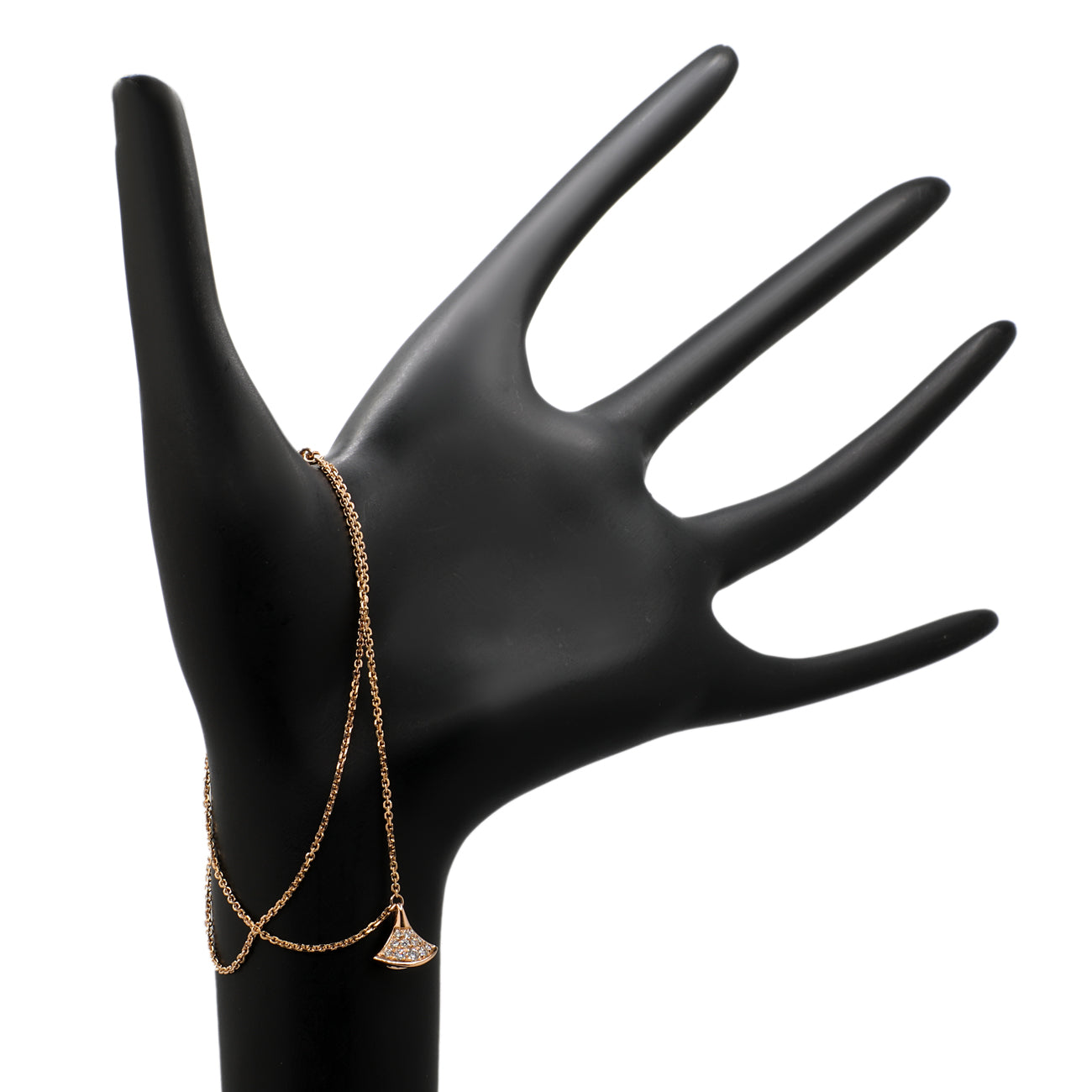 Exclusive Bulgari 18K Rose Gold Diamond Divas' Dream Bracelet — Back View