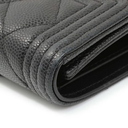 Exclusive Chanel Black Caviar Quilted Compact Boy Wallet — Alternate View 7