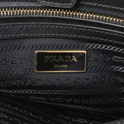 Exclusive Prada Black Saffiano Medium Galleria Double Zip Tote — Alternate View 9