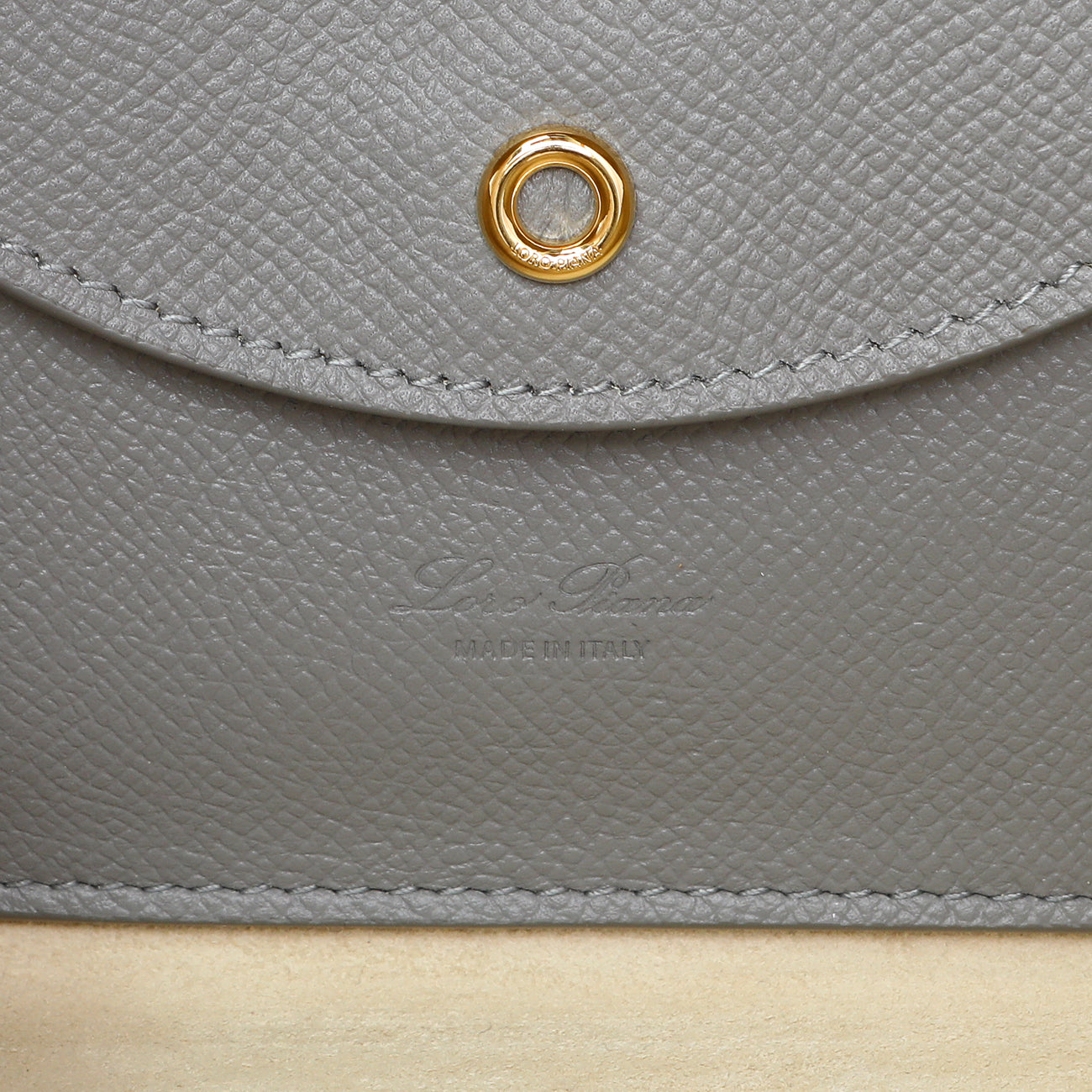 Exclusive Loro Piana Grey Textured Calfskin Extra Bag L27 — Lifestyle View