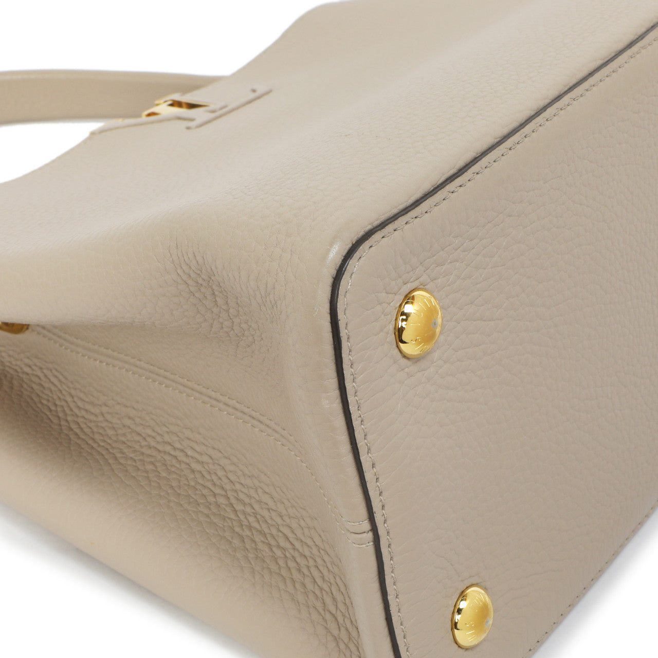 Exclusive Louis Vuitton Galet Taurillon Leather Capucines MM — Lifestyle View