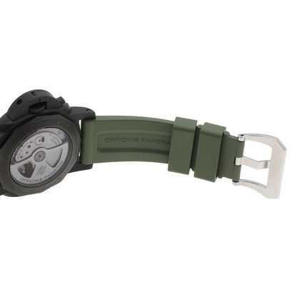 Exclusive Panerai Black Ceramic Luminor 1950 3 Days GMT PAM00441 — Detail View