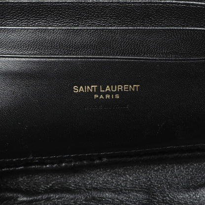 Exclusive Saint Laurent Black Grain De Poudre Matelasse Monogram Mini Lou Camera Bag — Alternate View 9