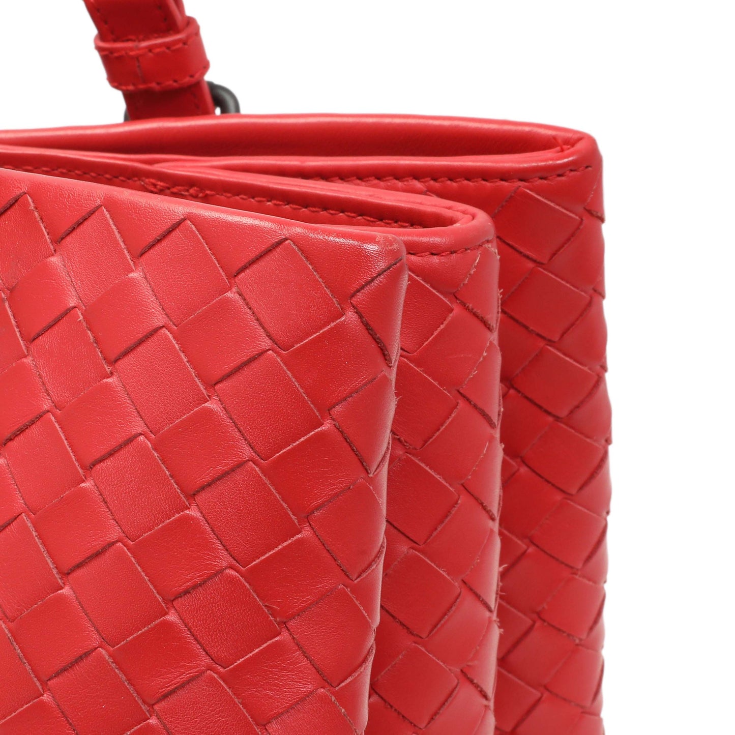 Exclusive Bottega Veneta Red Intrecciato Small Roma Tote — Alternate View 11
