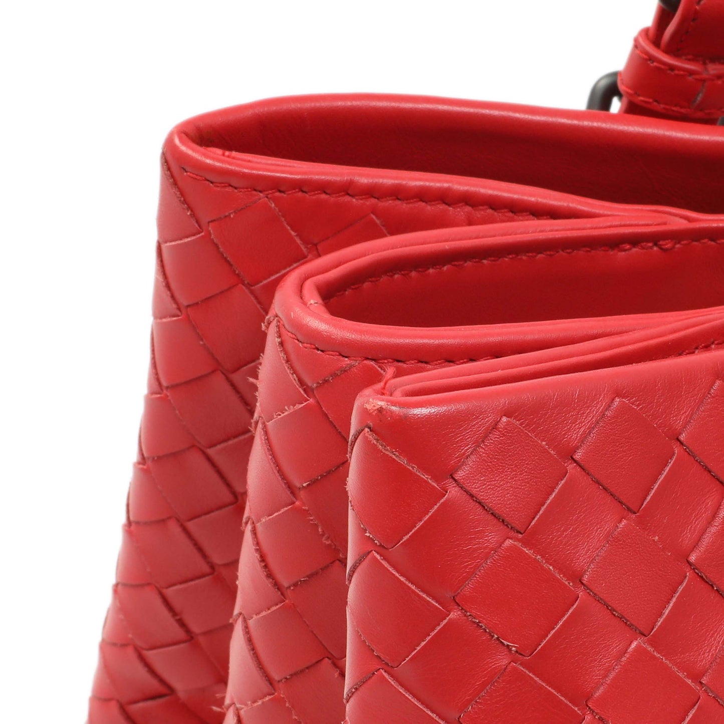 Exclusive Bottega Veneta Red Intrecciato Small Roma Tote — Alternate View 12