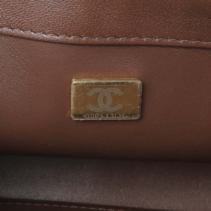 Exclusive Chanel Brown Quilted Lambskin Mini Wenge Wood Flap — Lifestyle View