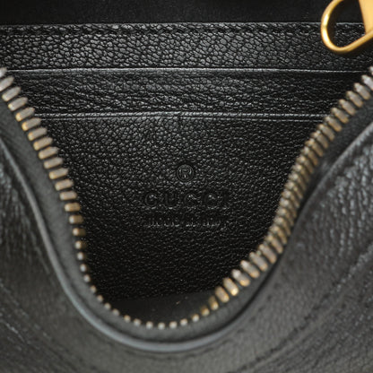 Exclusive Gucci Black Goatskin Small Aphrodite Shoulder Bag — Detail View