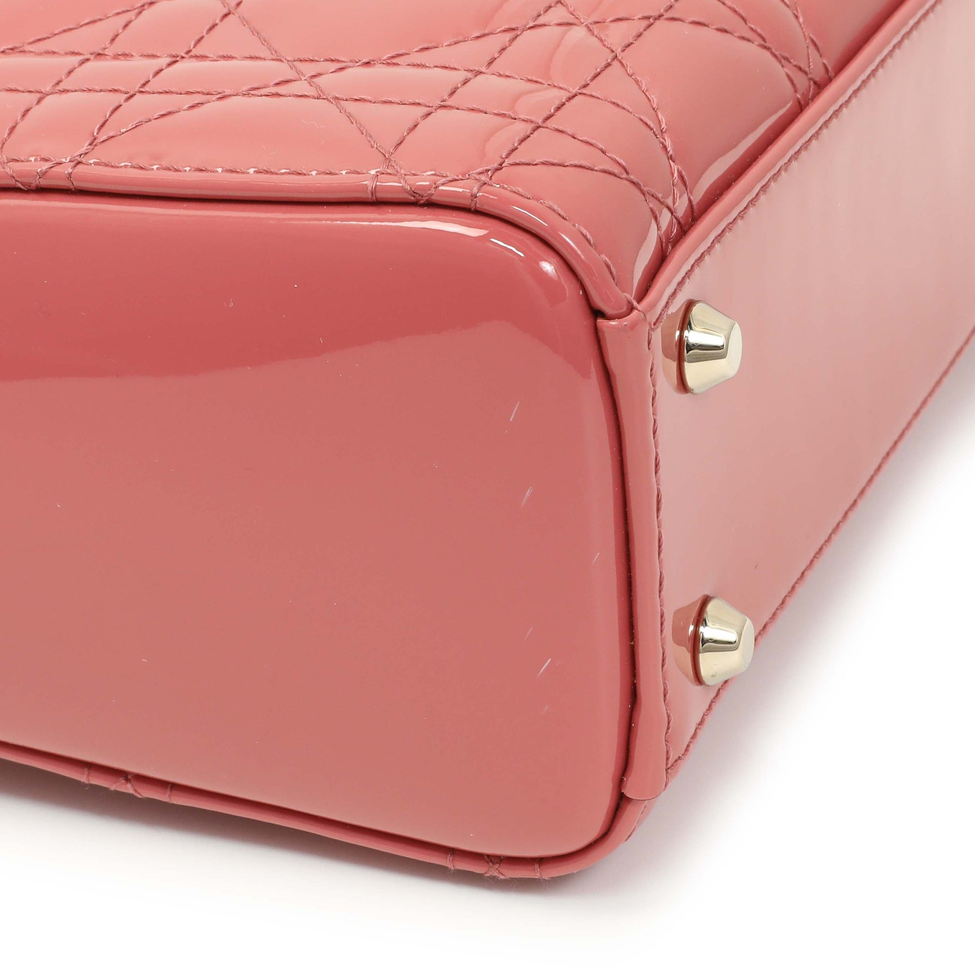 Exclusive Christian Dior Pink Patent Cannage Mini Lady Dior — Alternate View 7