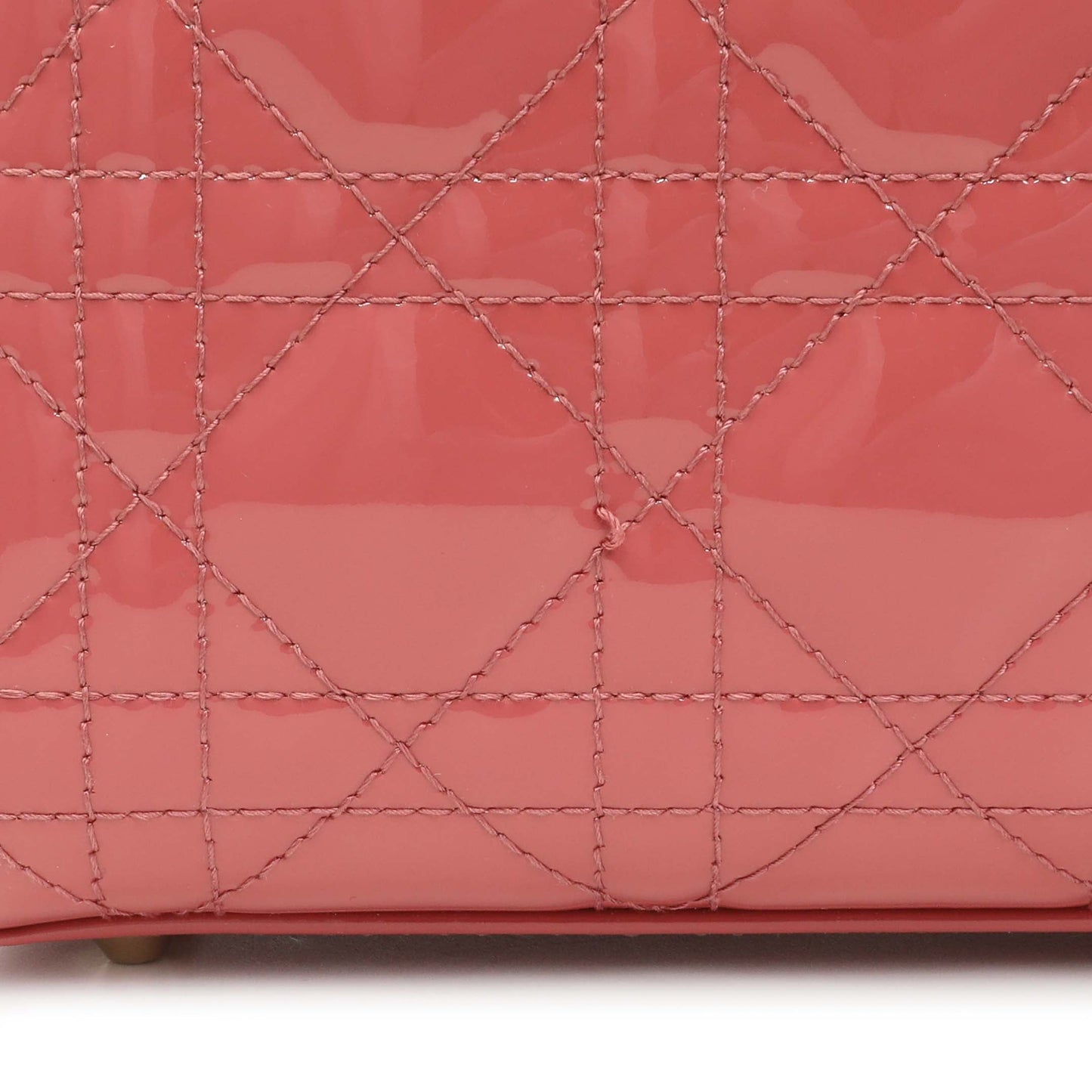 Exclusive Christian Dior Pink Patent Cannage Mini Lady Dior — Alternate View 8