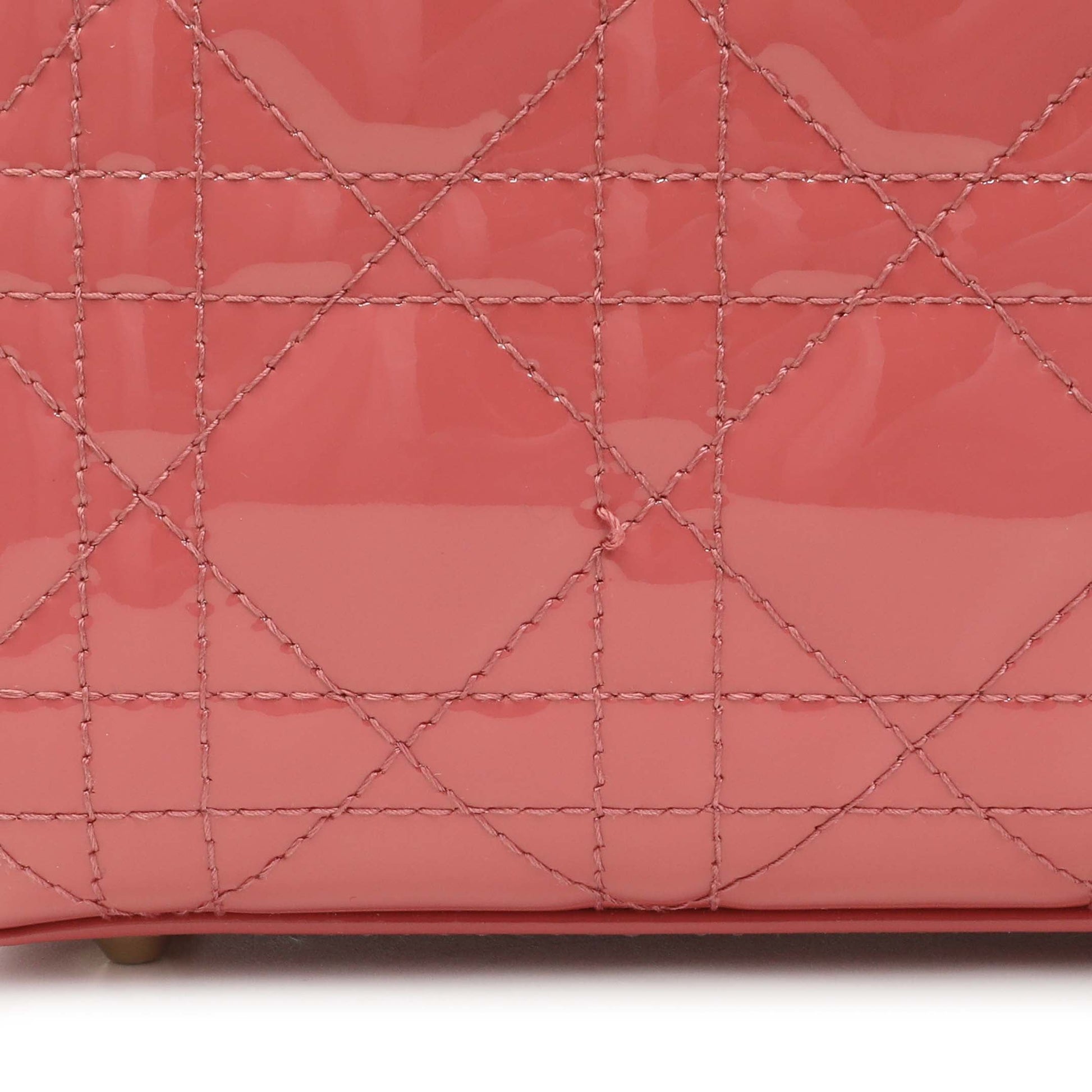 Exclusive Christian Dior Pink Patent Cannage Mini Lady Dior — Alternate View 8