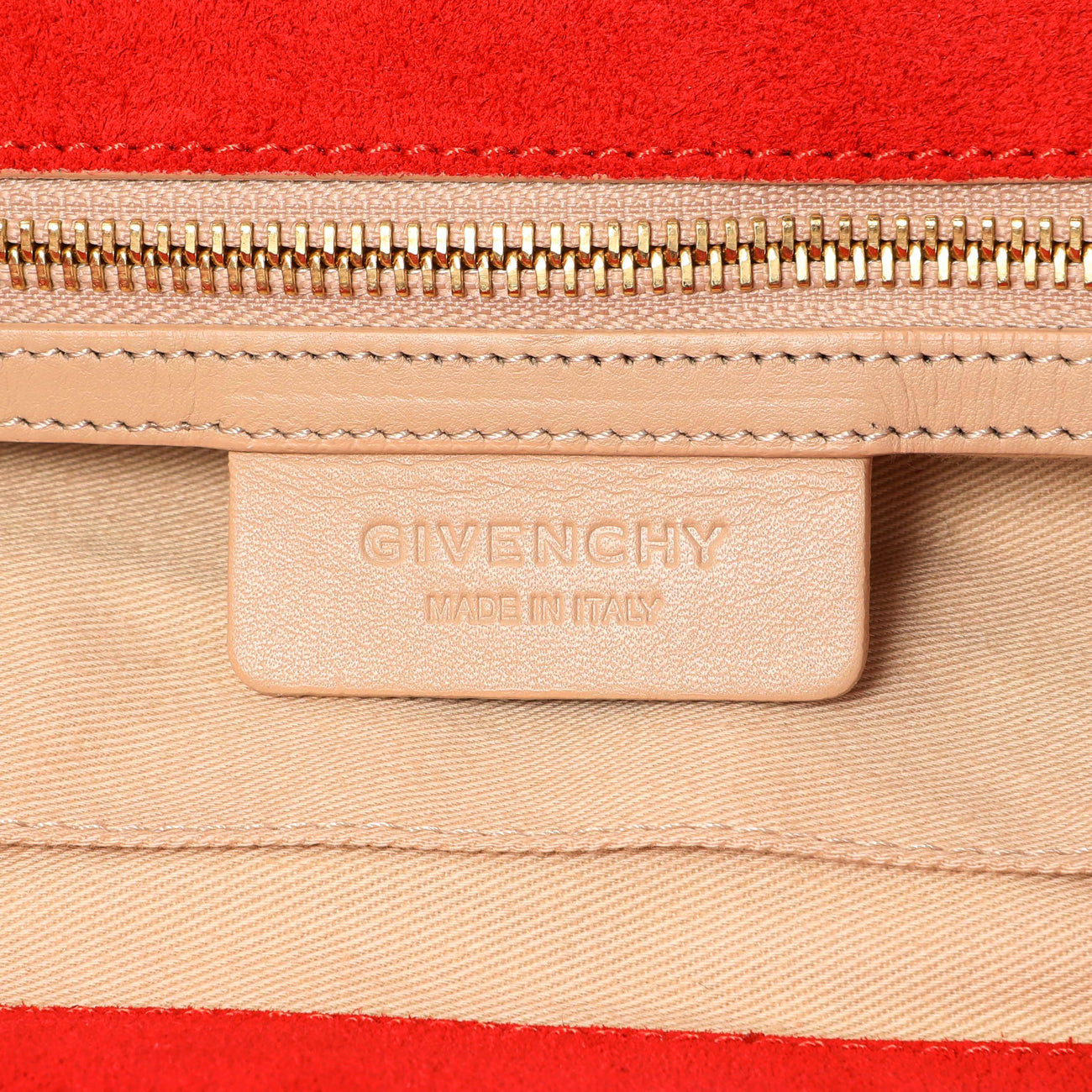 Exclusive Givenchy Red Crocodile Embossed Calfskin North South Nightingale — Detail View