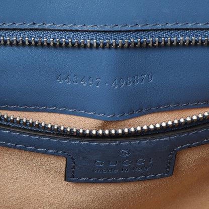 Exclusive Gucci Blue Calfskin Matelasse Aria Small GG Marmont Shoulder Bag — Alternate View 10