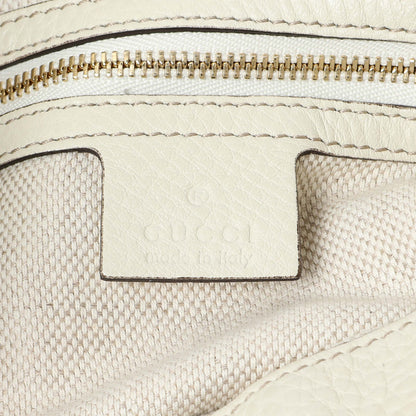 Exclusive Gucci White Pebbled Calfskin Medium Soho Chain Shoulder Bag — Alternate View 9