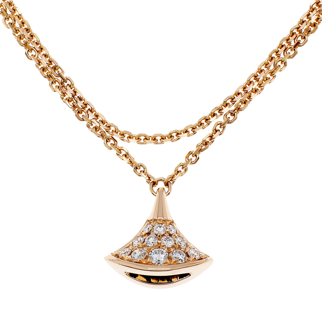 Exclusive Bulgari 18K Rose Gold Diamond Divas' Dream Bracelet — Side View