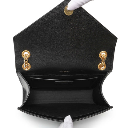 Exclusive Saint Laurent Grain De Poudre Textured Mixed Matelasse Triquilt Medium Monogram Satchel — Alternate View 8