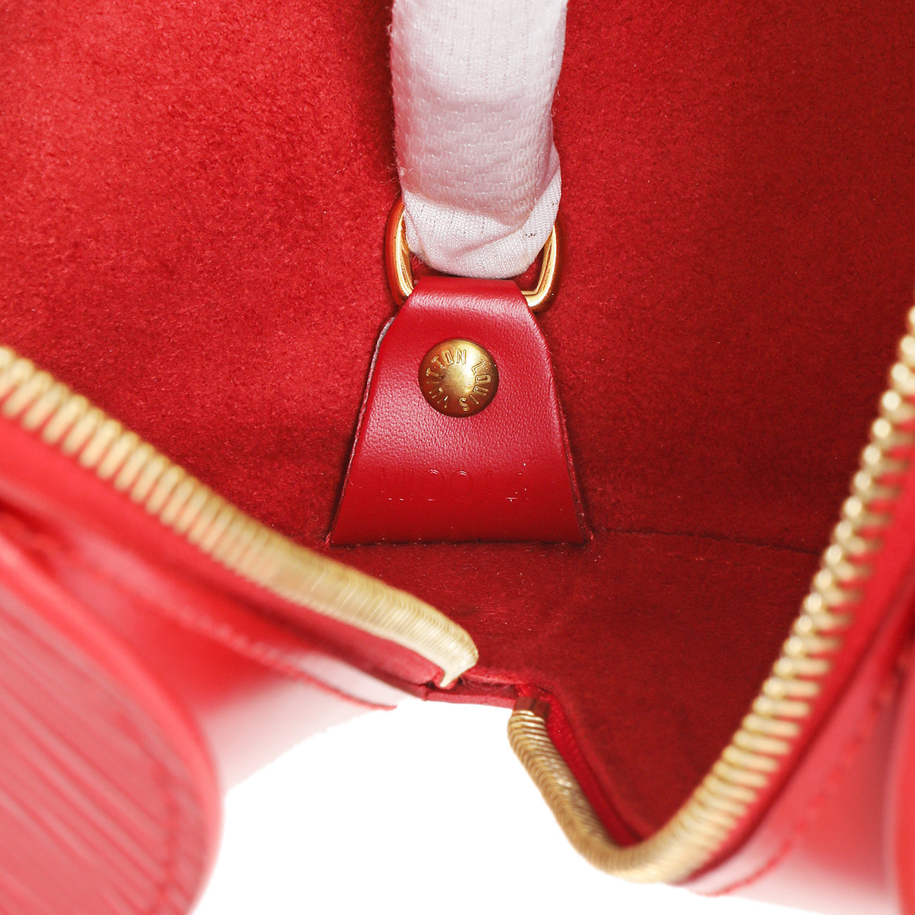 Exclusive Louis Vuitton Red Epi Soufflot w/ Pouch — Lifestyle View