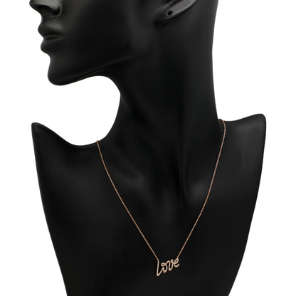 Exclusive Tiffany & Co. 18K Rose Gold Diamond Paloma's Graffiti Love Pendant — Detail View