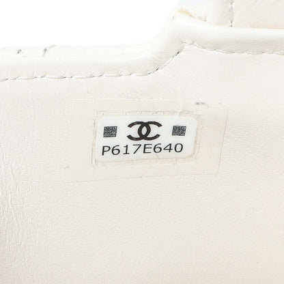 Exclusive Chanel White Shiny Aged Calfskin Quilted Mini Nano Kelly Shopper — Lifestyle View
