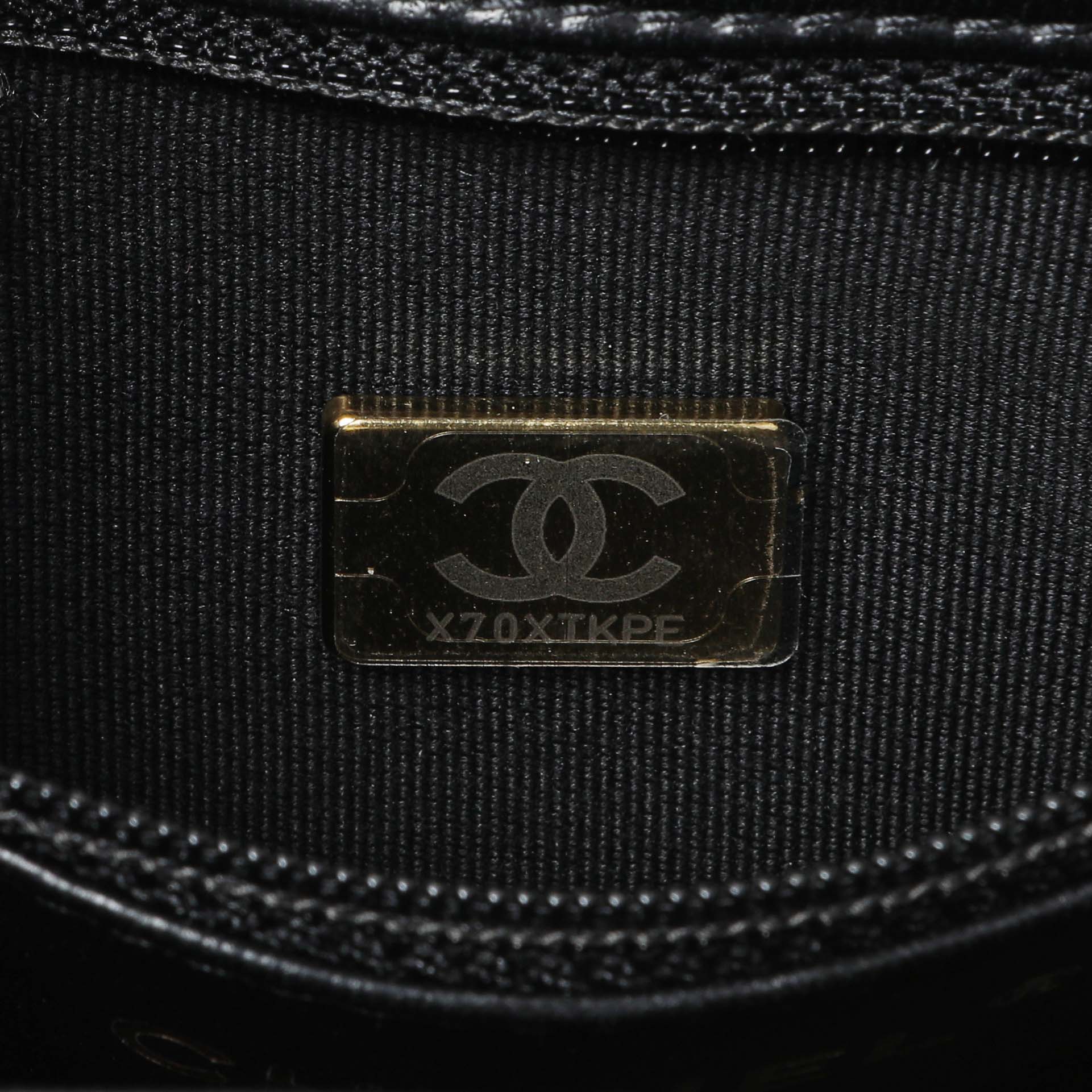 Exclusive Chanel Black Quilted Velvet Nano Kelly Shopper — Lifestyle View