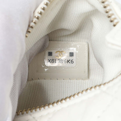 Exclusive Chanel White Lambskin Quilted Chain Around Pouch — Lifestyle View