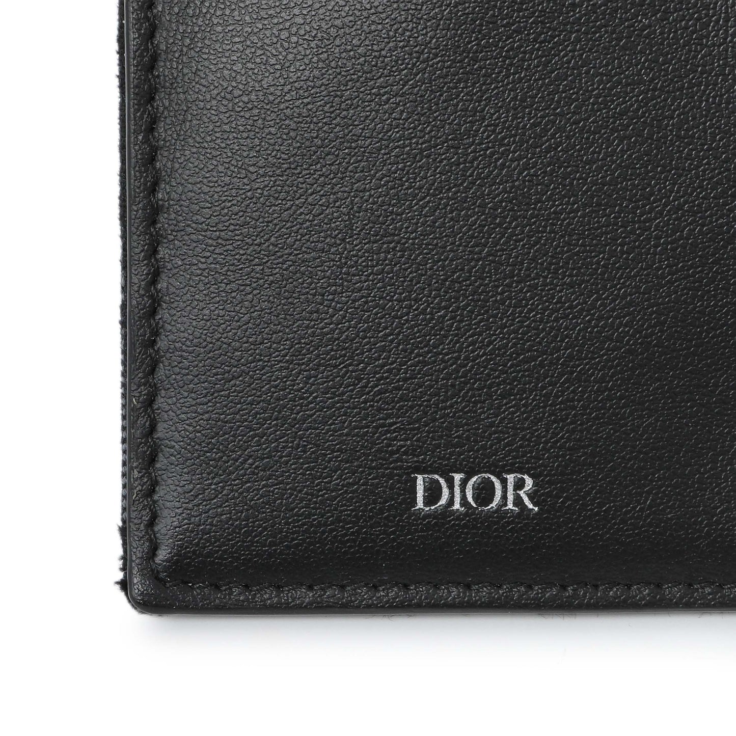 Exclusive Christian Dior Homme Oblique Jacquard Vertical Bifold Long Wallet — Detail View