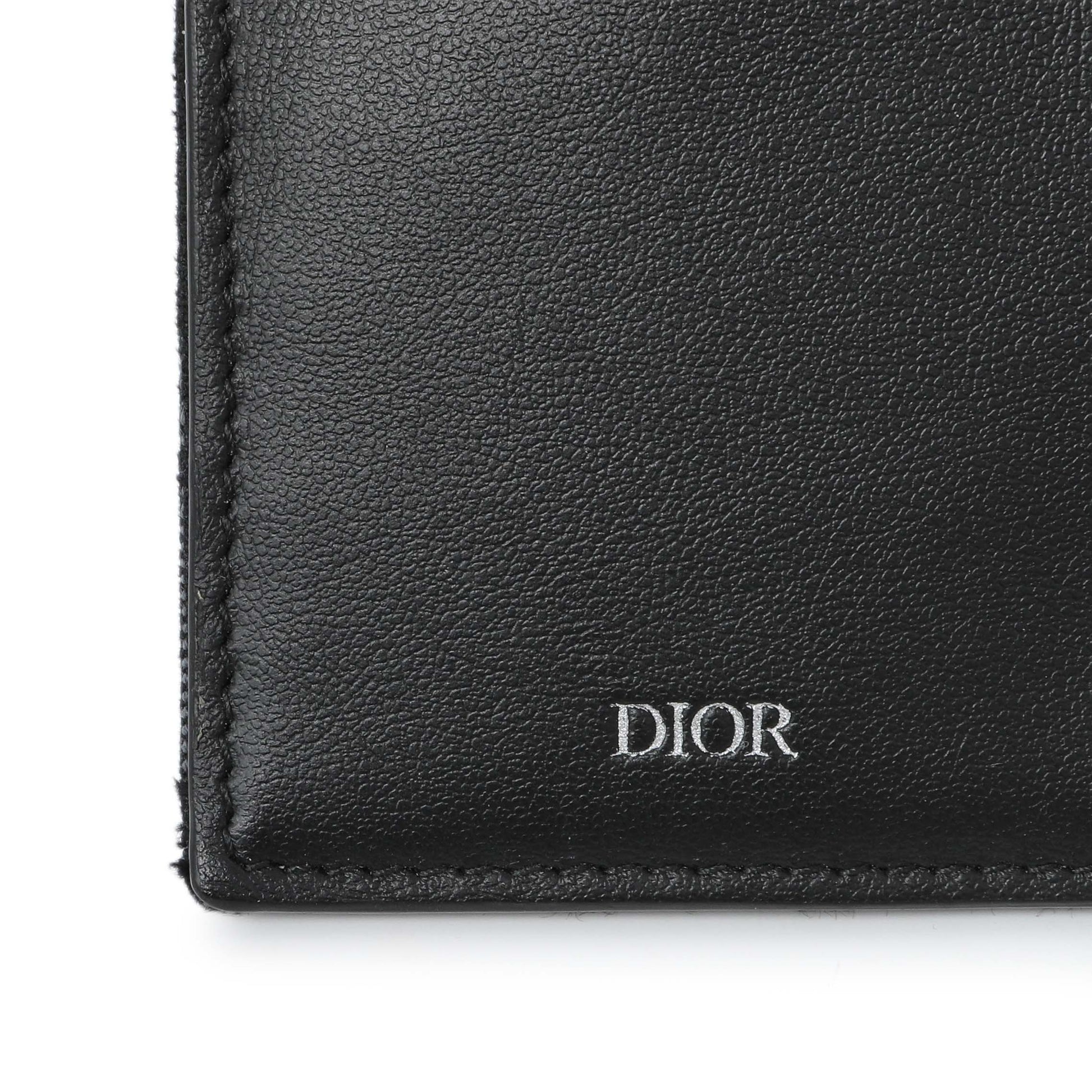 Exclusive Christian Dior Homme Oblique Jacquard Vertical Bifold Long Wallet — Detail View