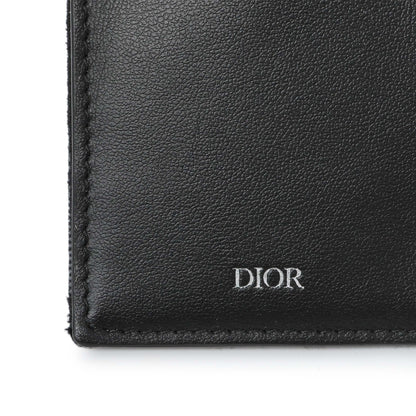 Exclusive Christian Dior Homme Oblique Jacquard Vertical Bifold Long Wallet — Detail View