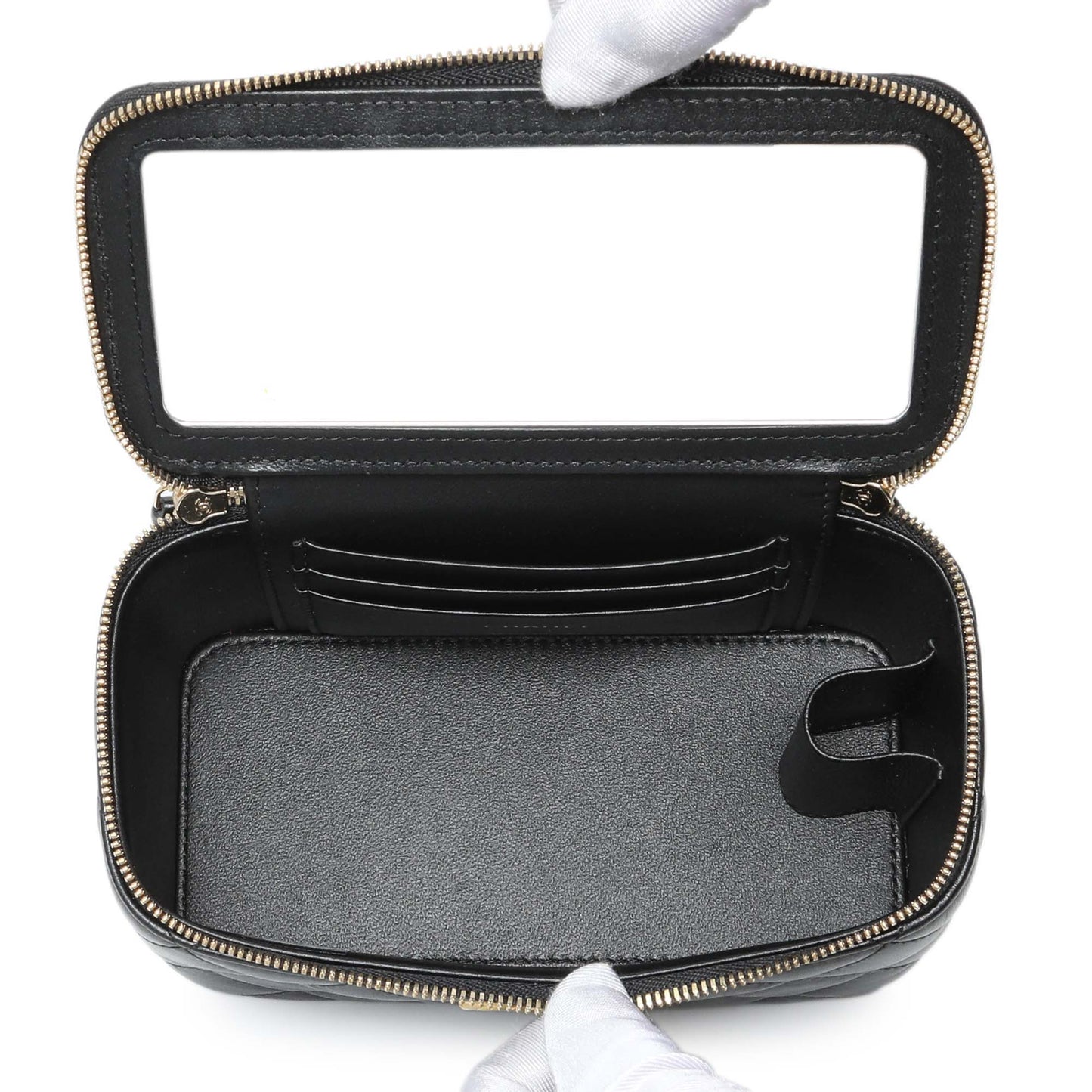 Exclusive Chanel Black Quilted Lambskin Small Pillow Crush Vanity Case With Chain — Alternate View 8